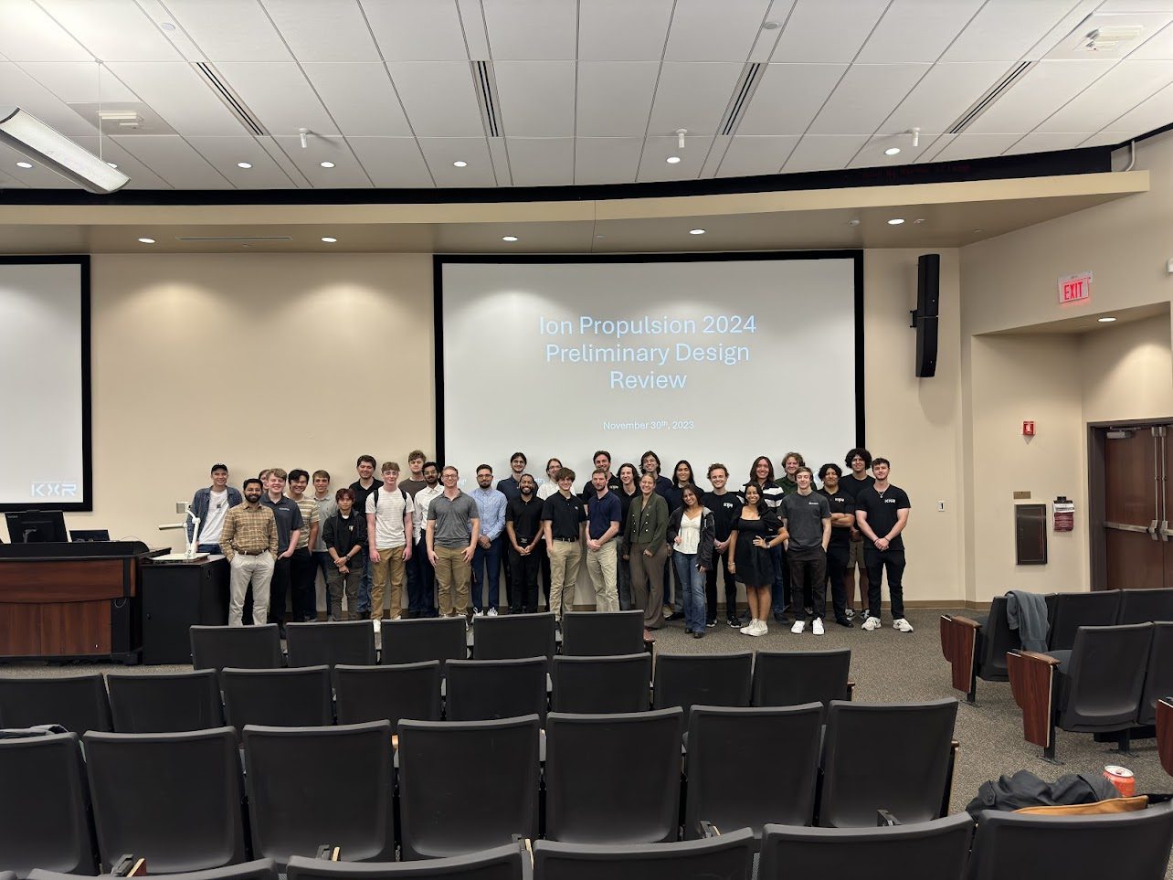 The full Ion Propulsion team after the PDR