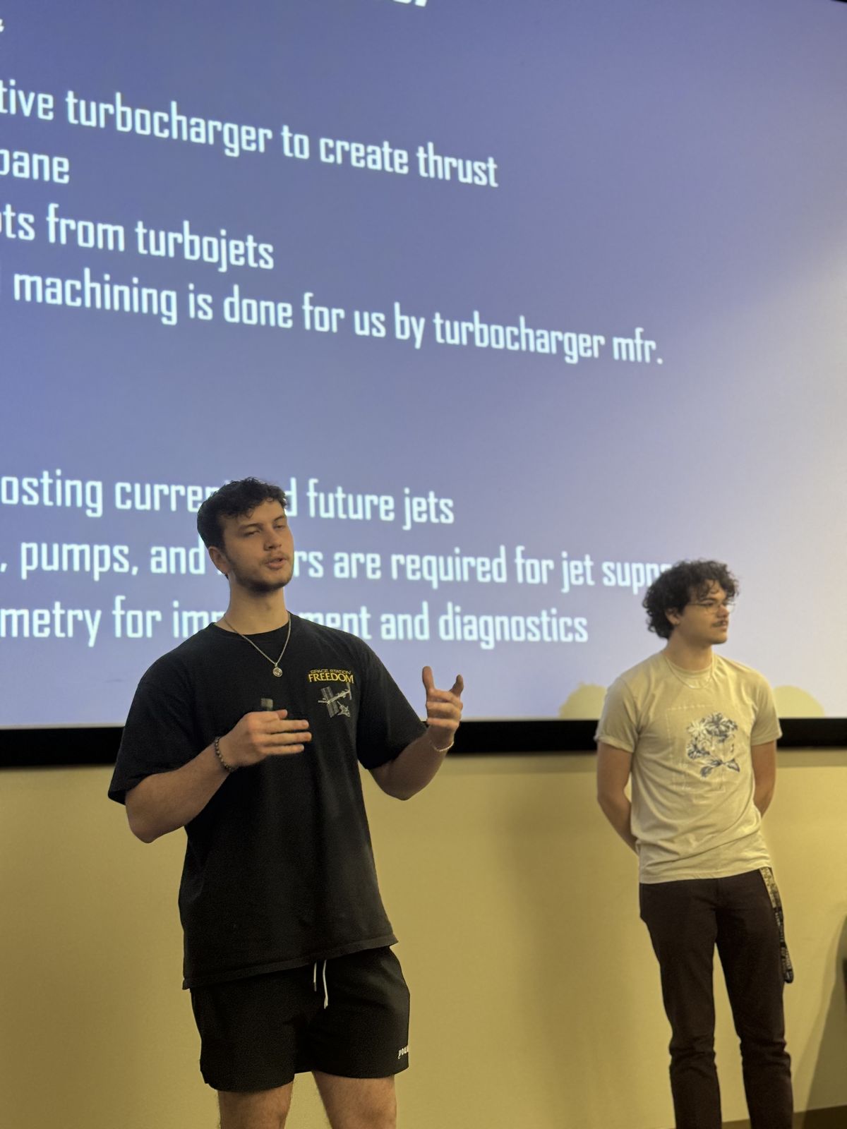 Pitching our projects at a recruiting event