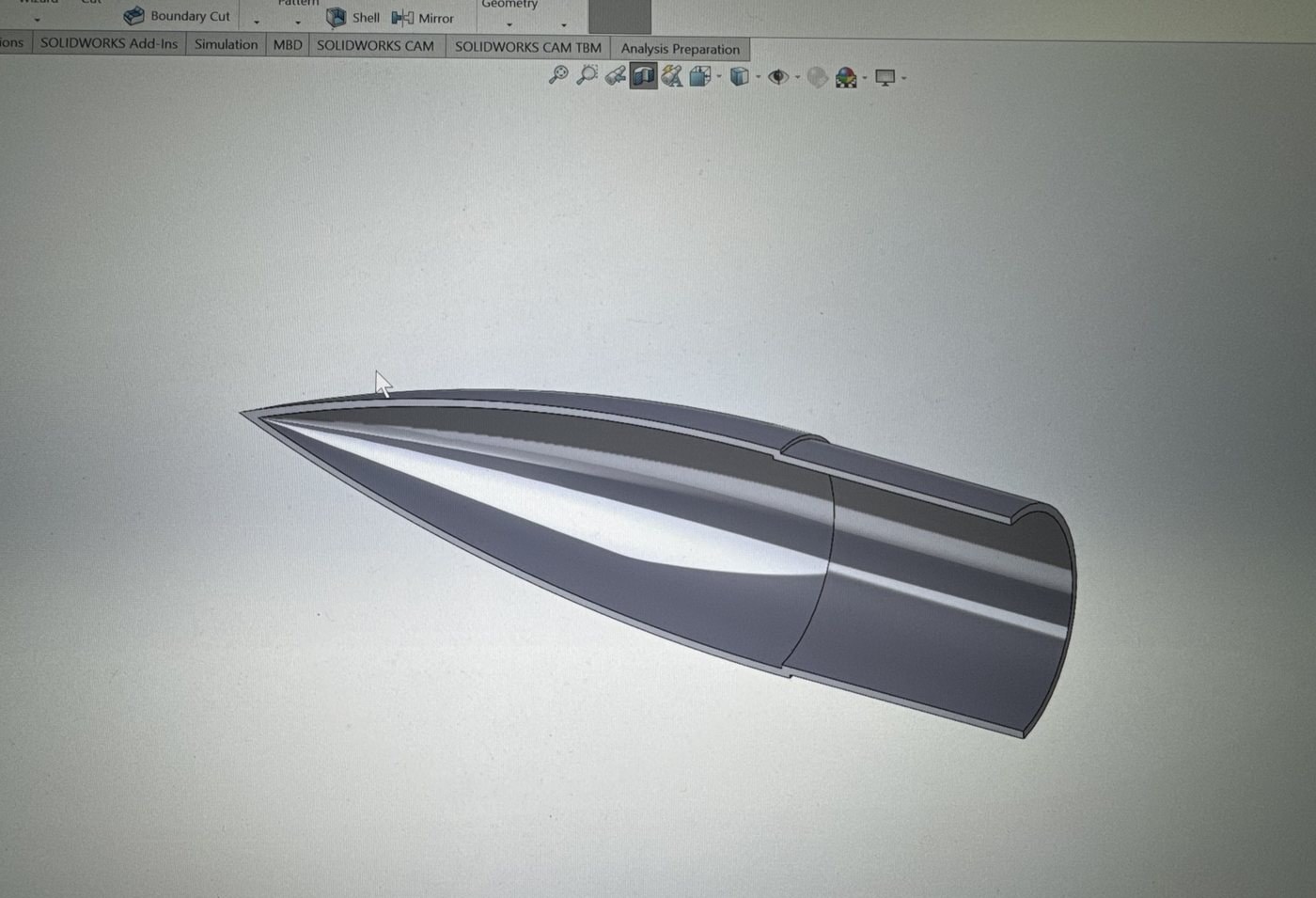 Nose cone in CAD