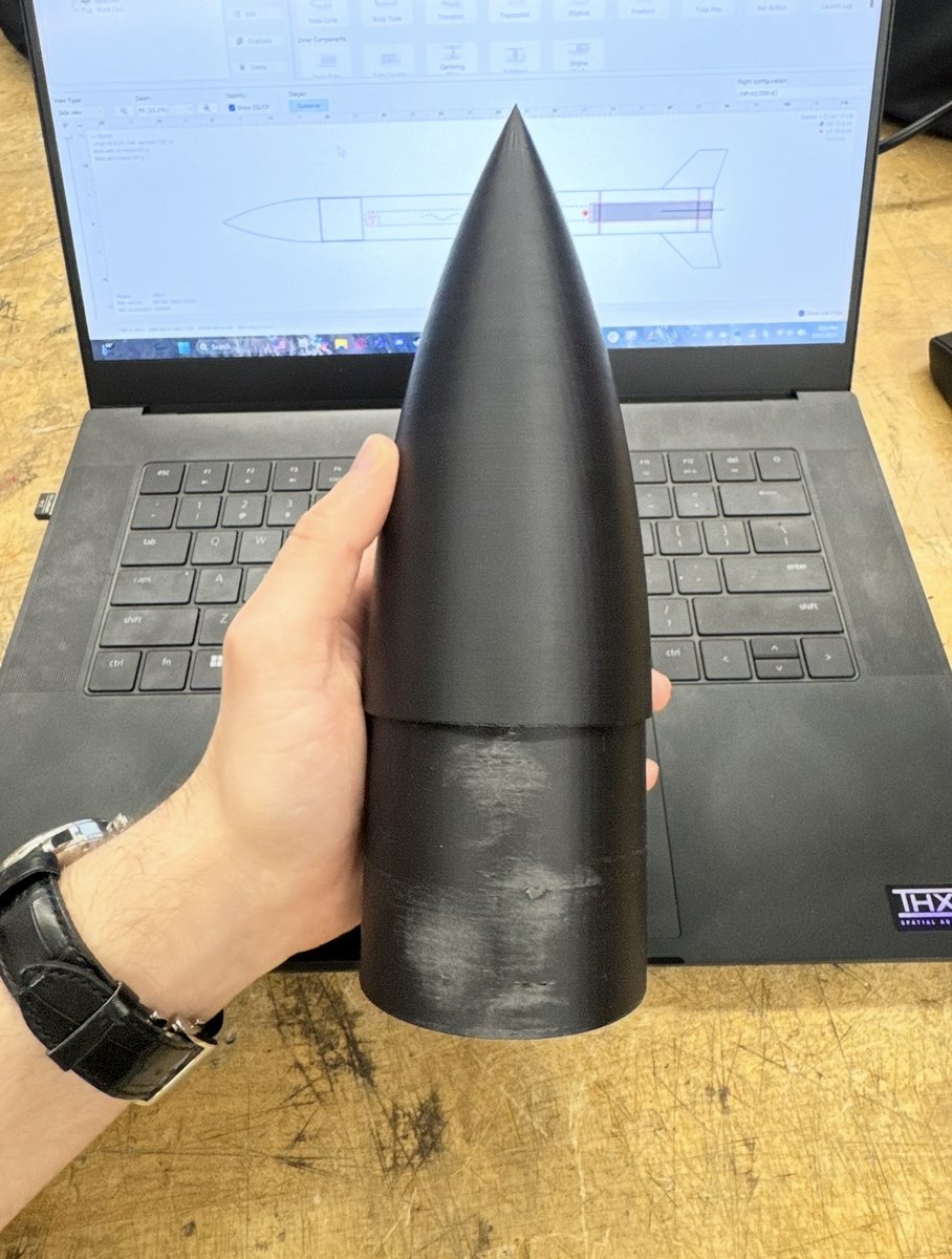 The printed nose cone